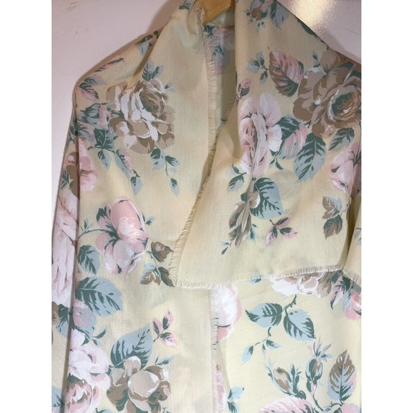 Large Vintage Made In Italy Scarf Wrap Super Soft Floral 44” x 44” - Picture 5 of 6